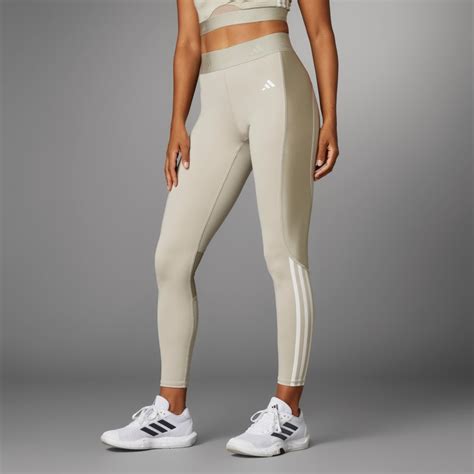 Adidas Hyperglam Shine Full Length Leggings Beige Adidas Deutschland