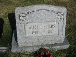 Alice Idella Peters 1910 1989 Mémorial Find a Grave