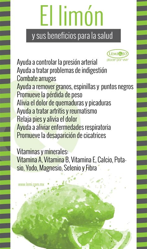 Infografía El limón y sus beneficios par la salud infografia bienestar