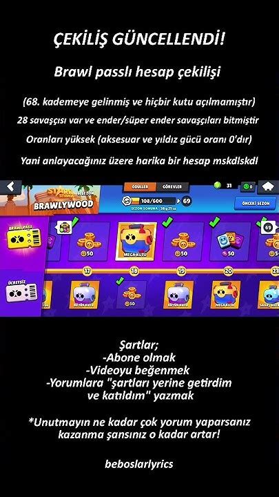 Brawl Stars Brawl Pass Lı Hesap çekilişi Brawlstars Youtube Youtubeshorts Edit Tiktok Fyp