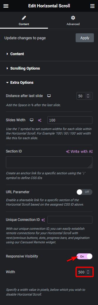 Horizontal Scroll Elementor Widget Settings Overview The Plus Addons