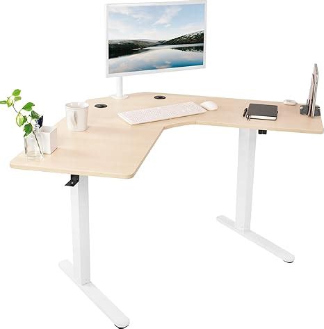 Vivo Electric Height Adjustable X Inch Corner Stand Up Desk