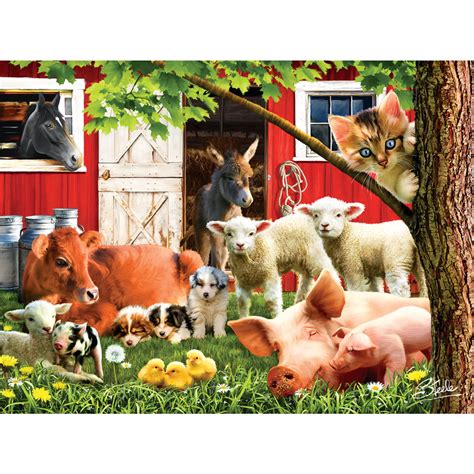 Lazy Afternoon On The Farm Large Piece Jigsaw Puzzle Spilsbury