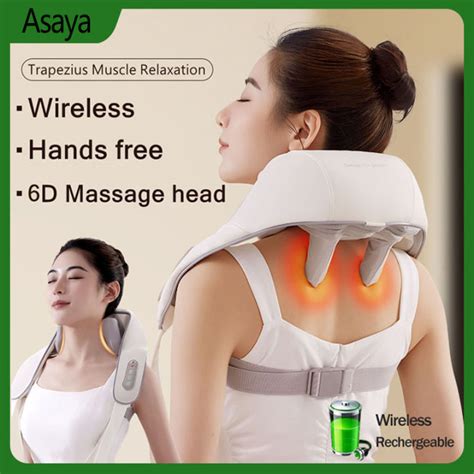 Neck Shoulder Massager Wireless Clamp Kneading Massage Hot Compress Neck Massager Muscle Relax
