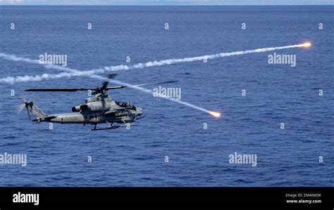 A U S Marine Ah 1z Viper Attack Helicopter With Marine Medium