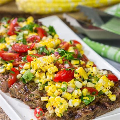 Grilled Flank Steak With Charred Corn Salsa Tasty Summer Grilling Recipe