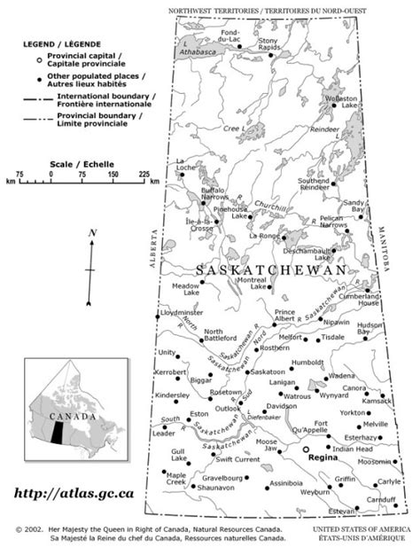 Saskatchewan Outline Map