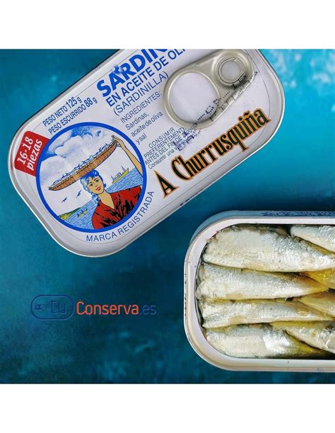 Sardinillas en aceite de oliva 16 18 piezas RR 125 A CHURRUSQUIÑA