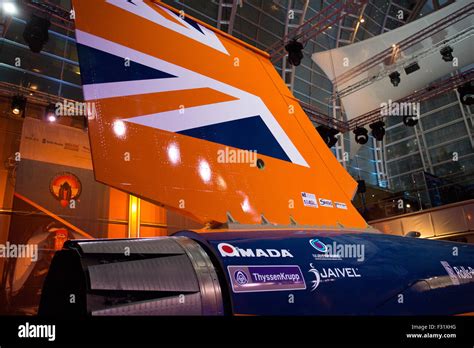 The Bloodhound Ssc Race Car Exhibited At East Winter Garden Canary