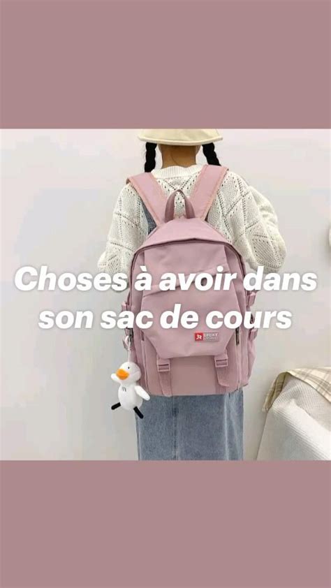 Choses à avoir dans son sac de cours en 2022 Sac de cours Sac