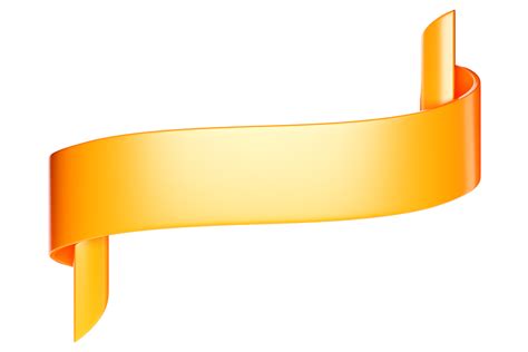 3d Label Ribbon Glossy Orange Blank Plastic Banner For Advertisment