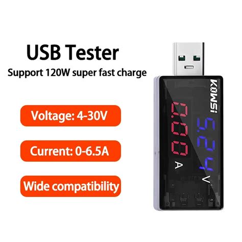 Tester USB Kolorowy Ekran Detektor Adowania Na USB Pr Du Napi Cia