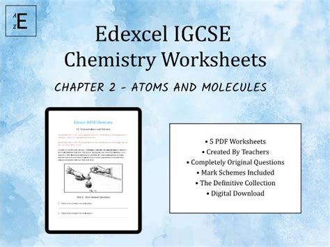 Edexcel Igcse Chemistry Worksheets Chapter 2 Atoms And Molecules Teaching Resources