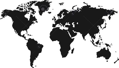 Free World Map Black And White Outline, Download Free World Map Black ...