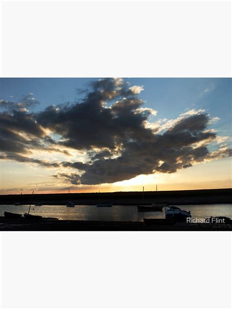 Blue Sky Cloudscape Burnham Overy Staithe Norfolk UK Sticker By