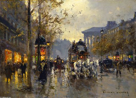 Reproduções De Belas Artes Boulevard de la Madeleine por Edouard Cortes