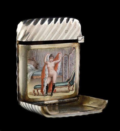 Lot Detail RARE EROTICA HIDDEN ENAMEL NUDE MATCH SAFE