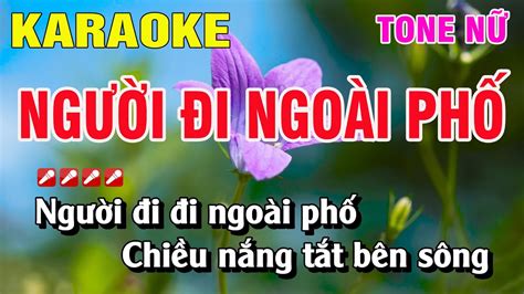 Karaoke Người Đi Ngoài Phố Tone Nữ Nhạc Sống Karaoke Hoàng Luân YouTube