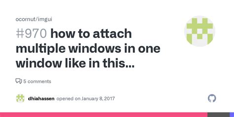How To Attach Multiple Windows In One Window Like In This Example