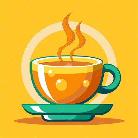 Premium Vector A Cup Of Tea Or A Cup Of Coffee Vector Illustration