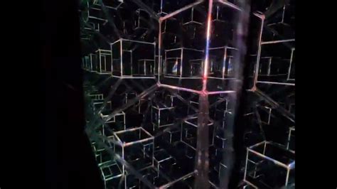 24 Inch Tesseract Hypercube Infinity Mirror Art Sculpture By Nicky