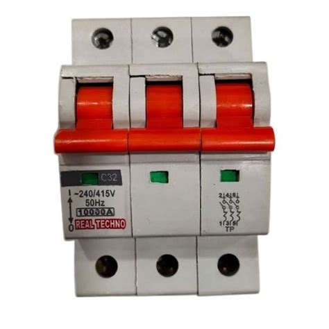 32 A Single Phase Real Techno Triple Pole MCB Switch 10000 A At Rs 135