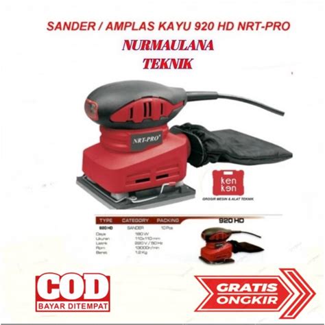 Jual Mesin Amplas Kayu Nrt Pro Hd Sander Kayu Power Tools Shopee