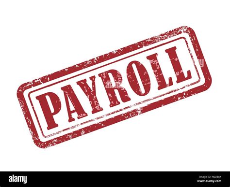 Stamp Payroll In Red Over White Background Stock Vector Image And Art Alamy