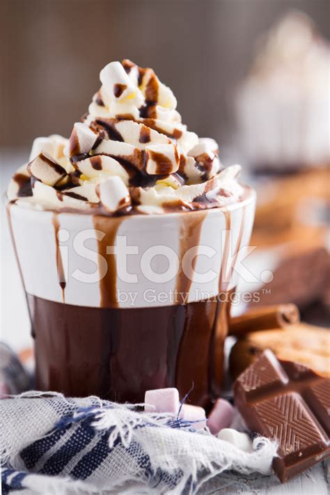 Messy Hot Chocolate Cream And Marshmallows Stock Photo Royalty Free Images FreeImages