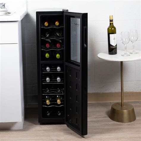 Koolatron 1575 In W 20 Bottle Capacity Black Freestanding Wine Cooler In The Wine Coolers