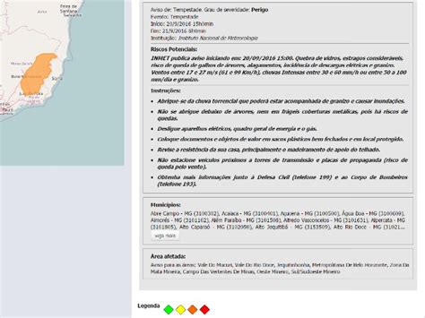 G Inmet Coloca Cidades Da Zona Da Mata E Vertentes Em Alerta De