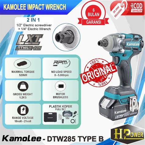 Jual Cordless Impact Wrench Nm V Kamolee Shopee Indonesia