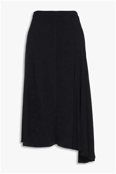 Jil Sander Synthetic Mia Asymmetric Boucl Midi Skirt In Black Lyst Uk