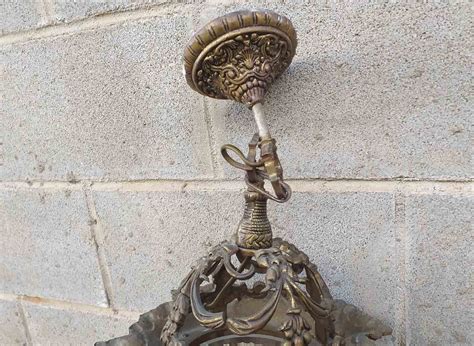 Farol De Bronce Antiguo Estilo Luis Xvi Altantes L Mpara De Techo