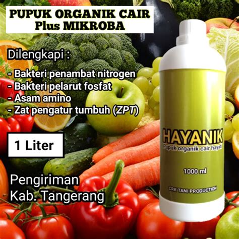 Jual Pupuk Organik Cair Hayati 1 Liter Pupuk Organik Plus Mikroba