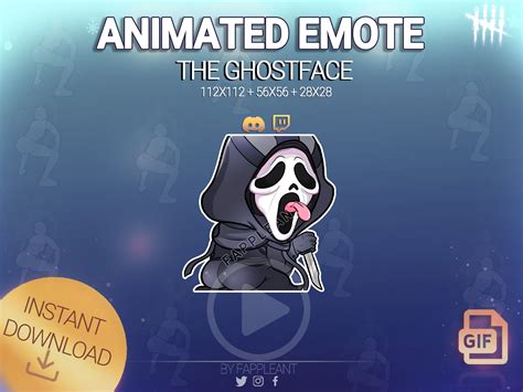 DBD ANIMATED Emote The Ghostface Teabagging Killer Emote For Etsy