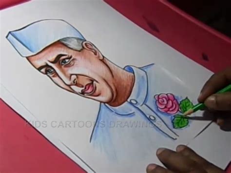 KIDS CARTOON DRAWINGS: How to Draw Jawaharlal Nehru Drawing for kids ...