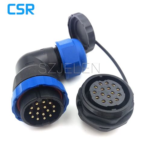 Sd28ta Zm 90 Degree Elbow Connector 16pins Plug And Socket Outdoor