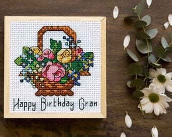 Happy Birthday Cross Stitch Pattern Pdf Etsy