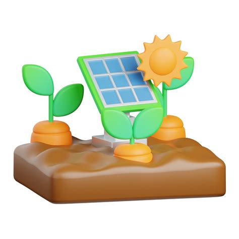 3d rendering solar panel isolated useful for agriculture, technology, smart farm and innovation ...