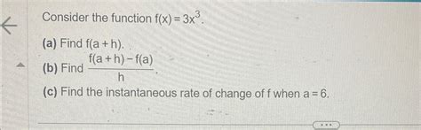 Solved Consider The Function F X 3x3 A ﻿find F A H B