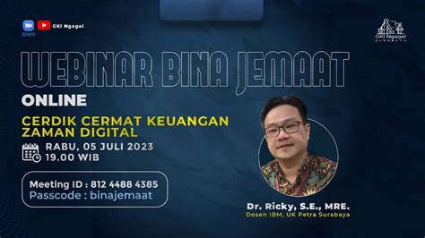 Webinar Bina Jemaat Rabu Juli Pk Youtube