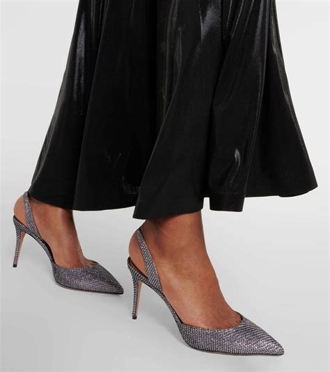 Aquazzura So Nude Embellished Slingback Pumps Aquazzura