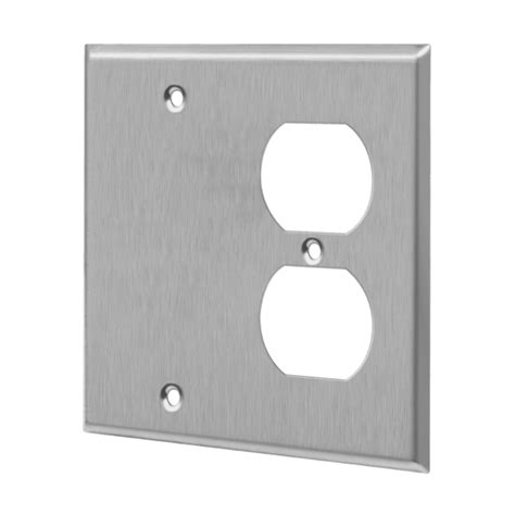 Blank And Duplex Outlet 2 Gang Metal Wall Plate Enerlites