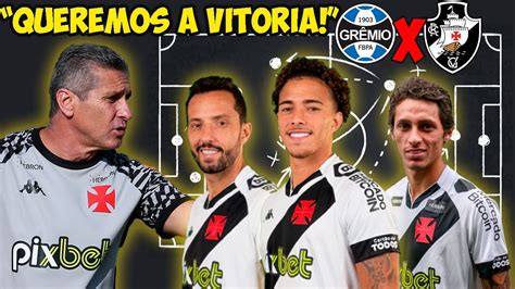 VEJA COMO JORGINHO PODE ESCALAR O VASCO CONTRA O GRÊMIO PRE JOGO VASCO