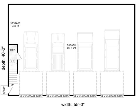 4 Car Oversized Detached Garage 2200 Sq Ft 680409vr Architectural