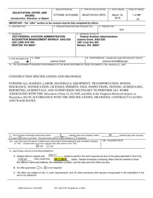 Fillable Online Faaco Faa CONSTRUCTION SPECIFICATIONS AND DRAWINGS