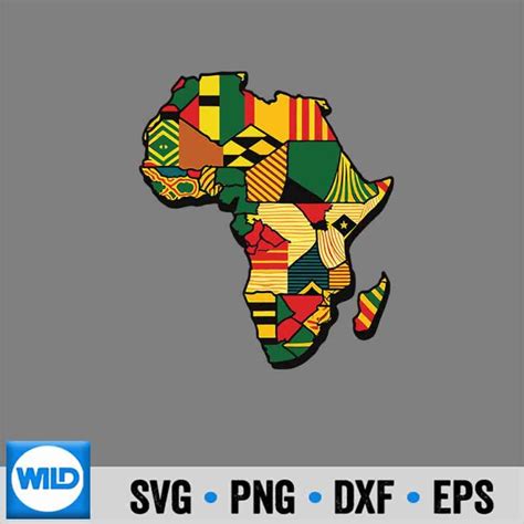 Juneteenth SVG, Africa Map African Kente Cloth Print Juneteenth SVG - WildSvg