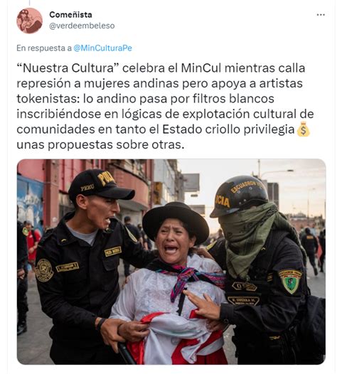 Elmer Ayala on Twitter Poderoso mensaje crítico de Comeñista