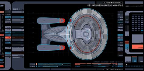 Web Based Titan A Lcars Display Updated With Enterprise D F R Startrek